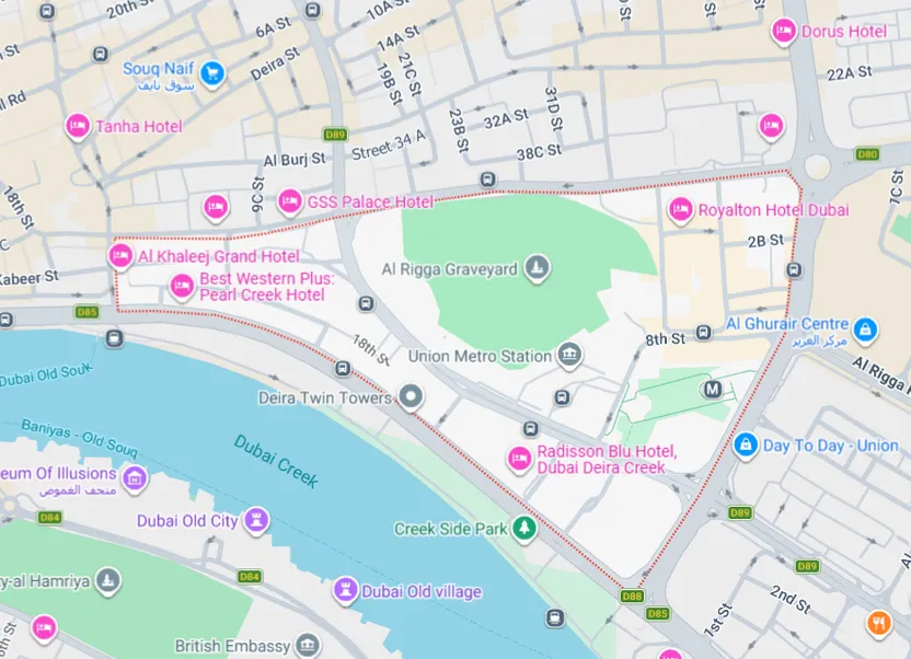 Al Rigga’s location & connectivity