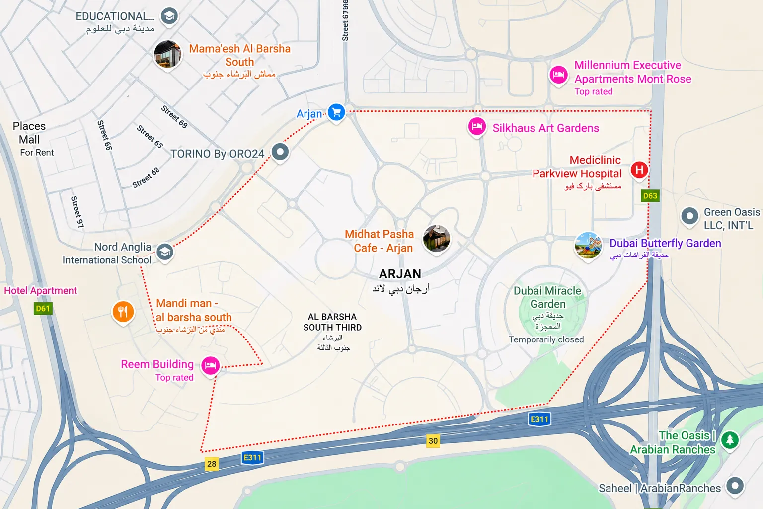 Arjan location and connectivity