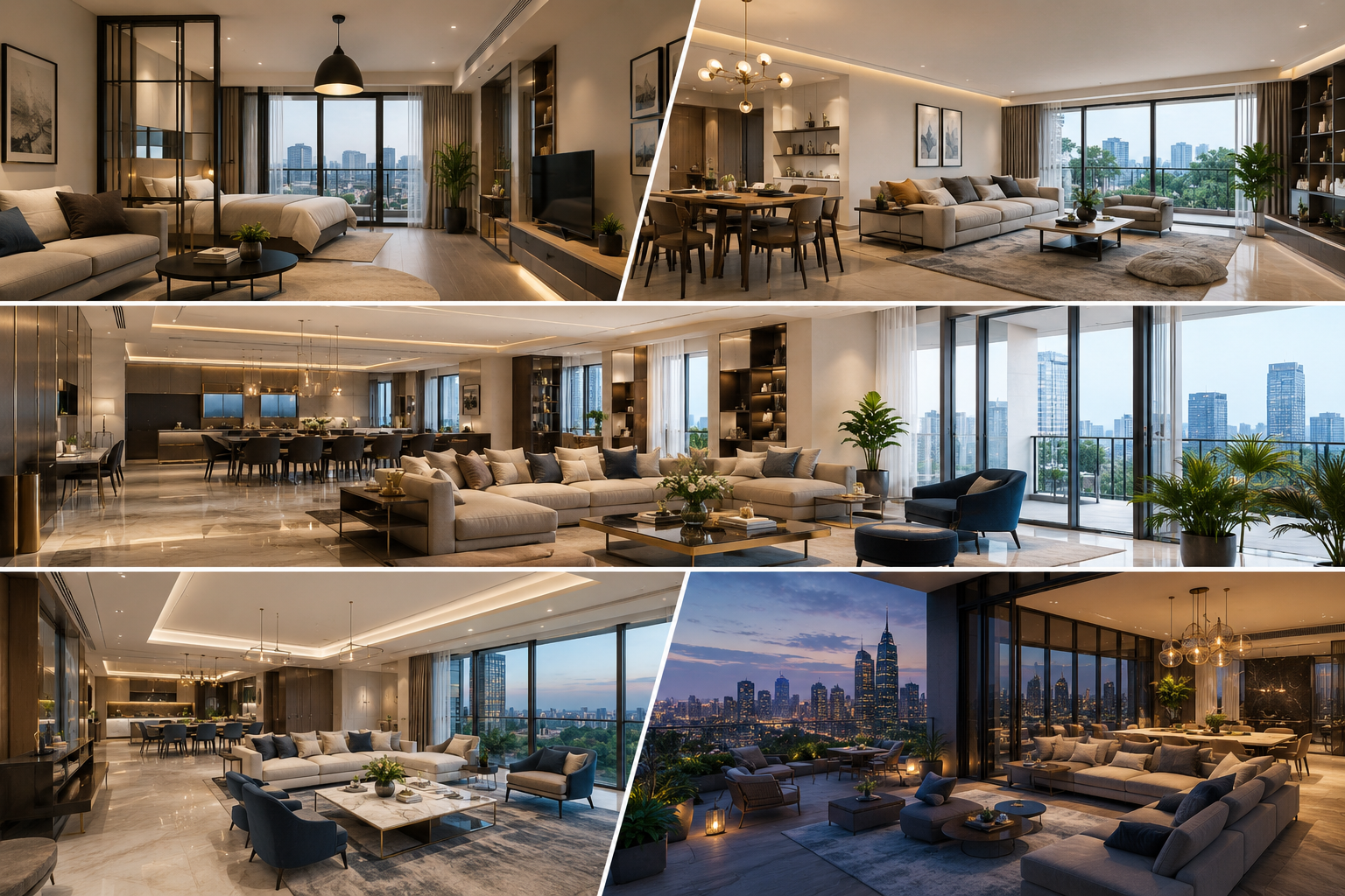 Burj Vista apartment layouts by unit type
