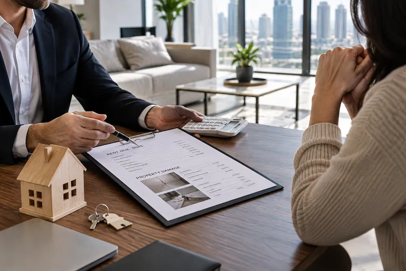 Can landlords recover rent and property damage later?