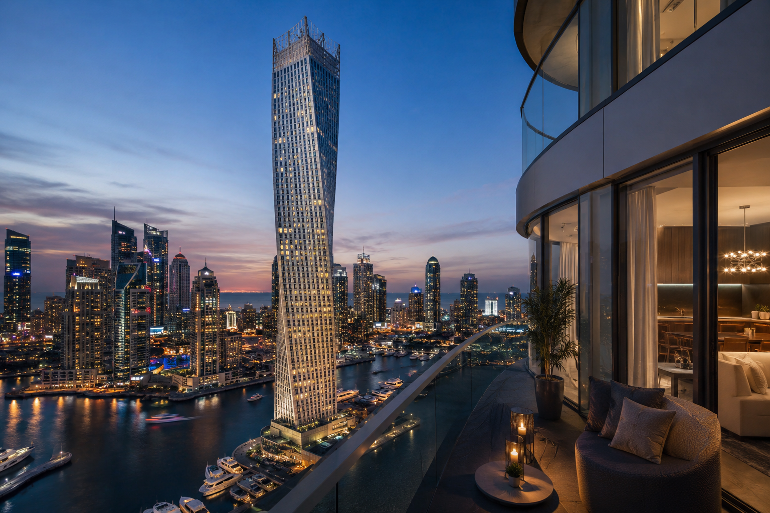 Cayan Tower apartment layouts by unit type