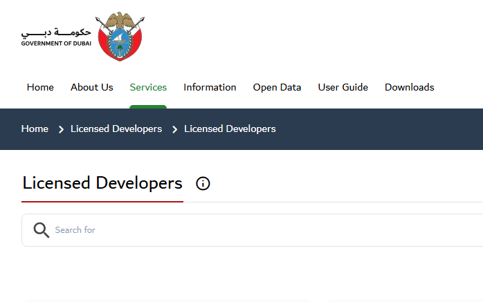 Checking Developer Registration on the DLD Portal