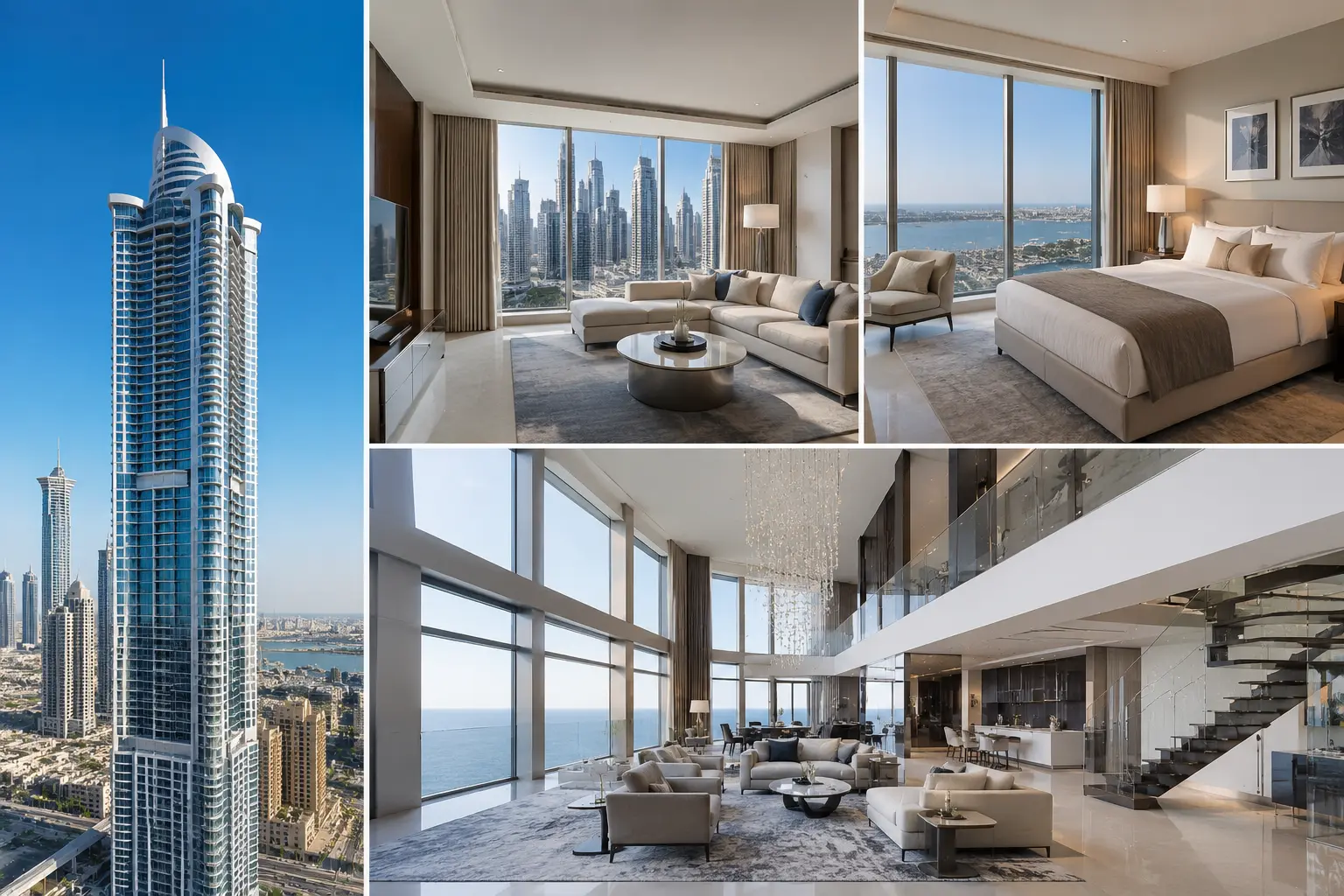 DAMAC Heights apartment layouts by unit type