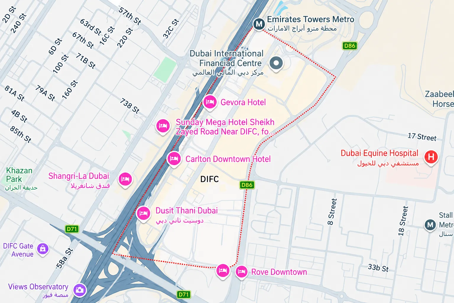 DIFC’s location and connectivity