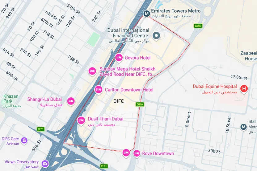 DIFC’s location and connectivity