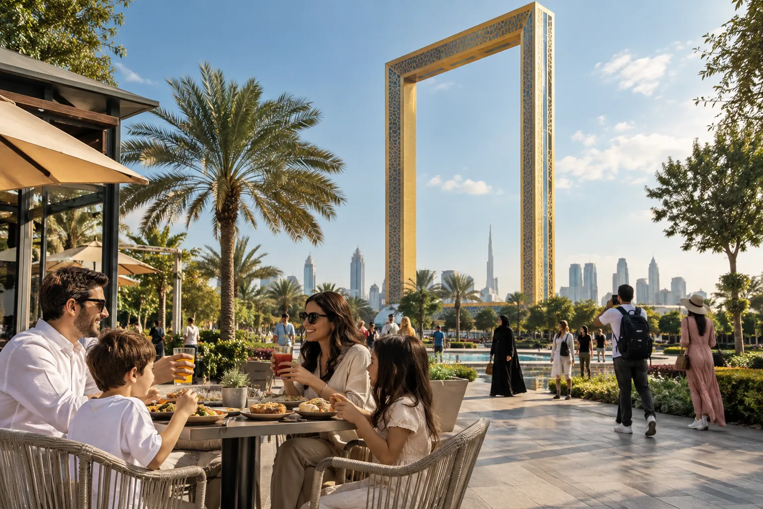 Food and other experiences at Dubai Frame