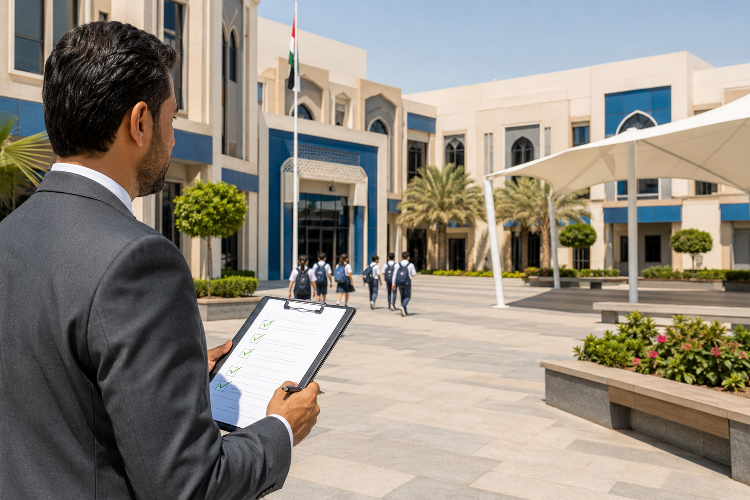 How are schools in Ajman evaluated