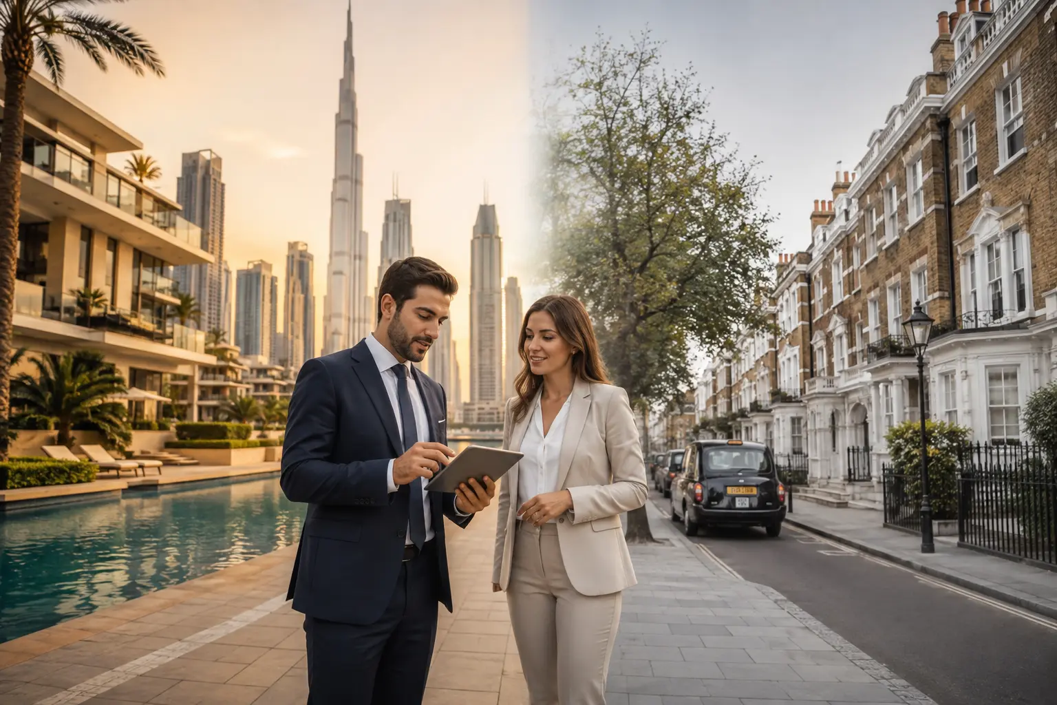 How does working in Dubai differ from the UK