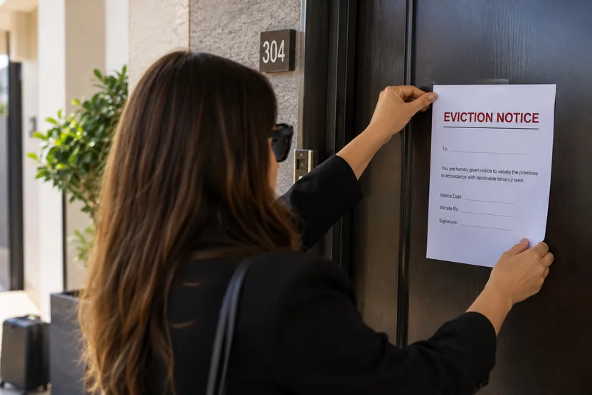 How should an eviction notice be served?