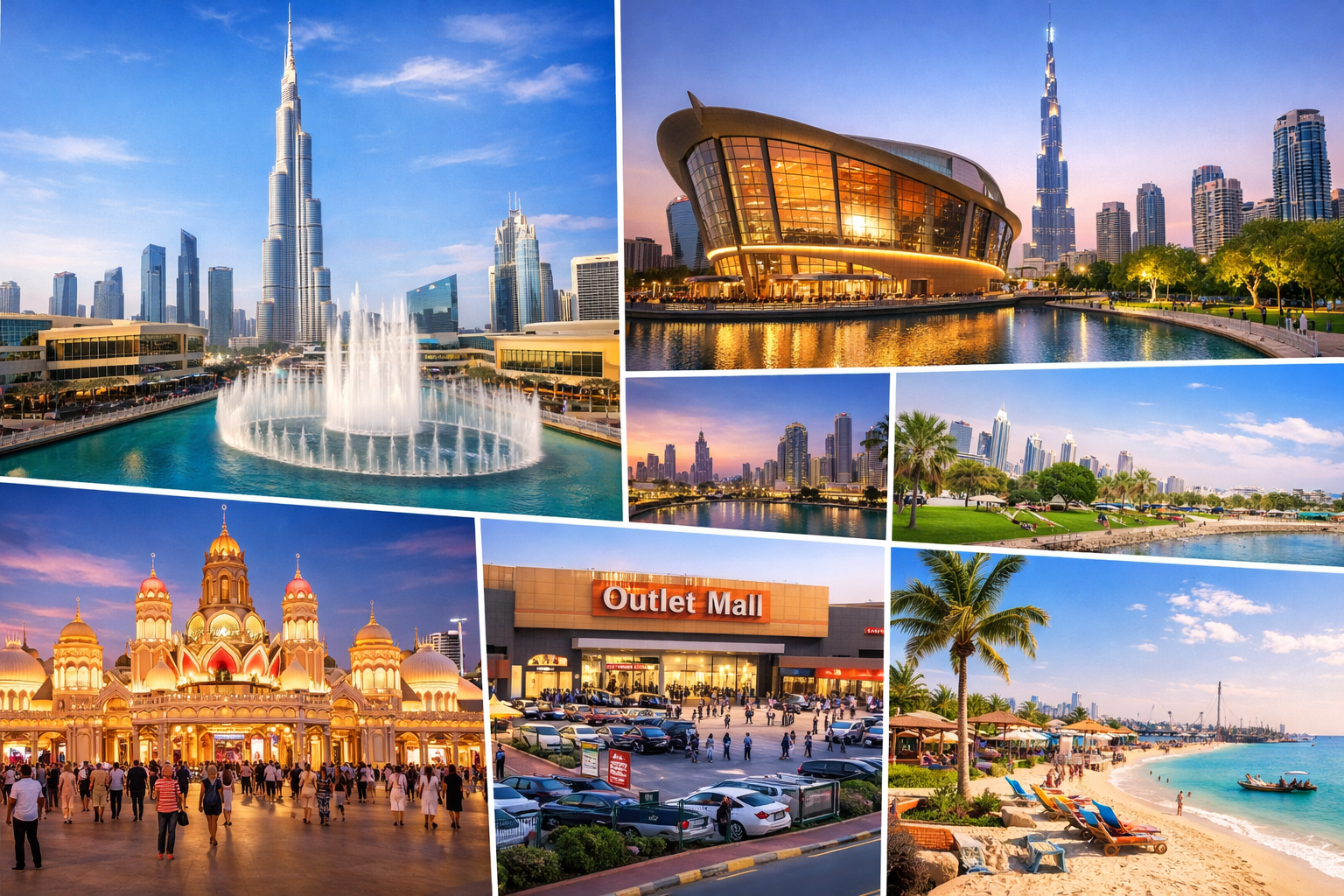 Landmarks in Downtown Dubai