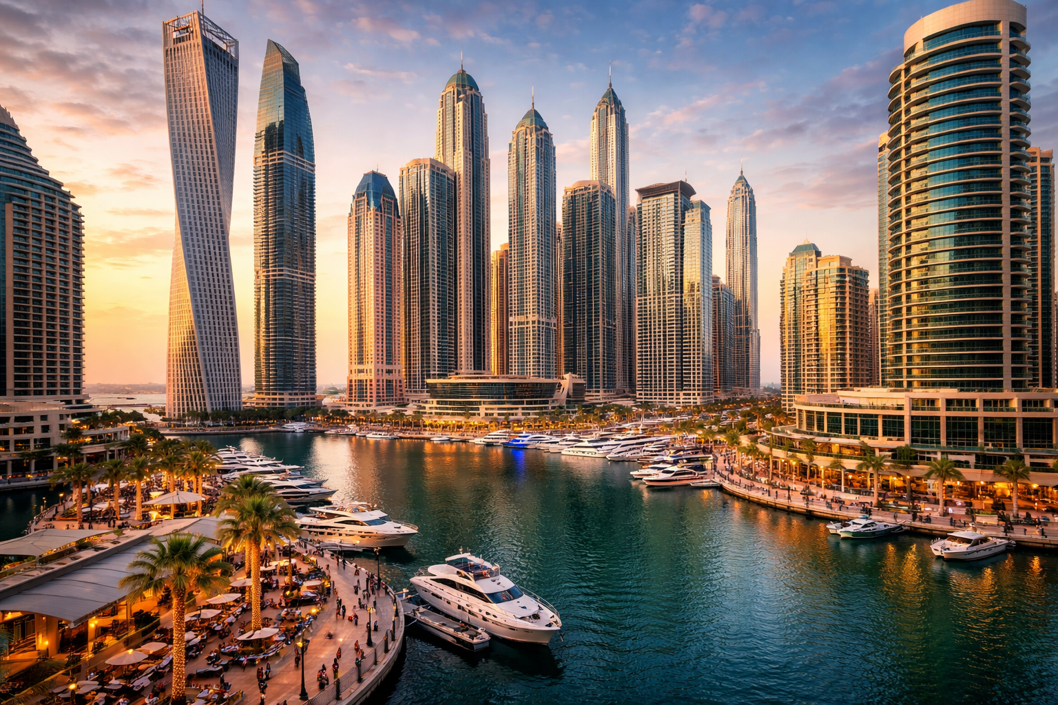 Landmarks in Dubai Marina