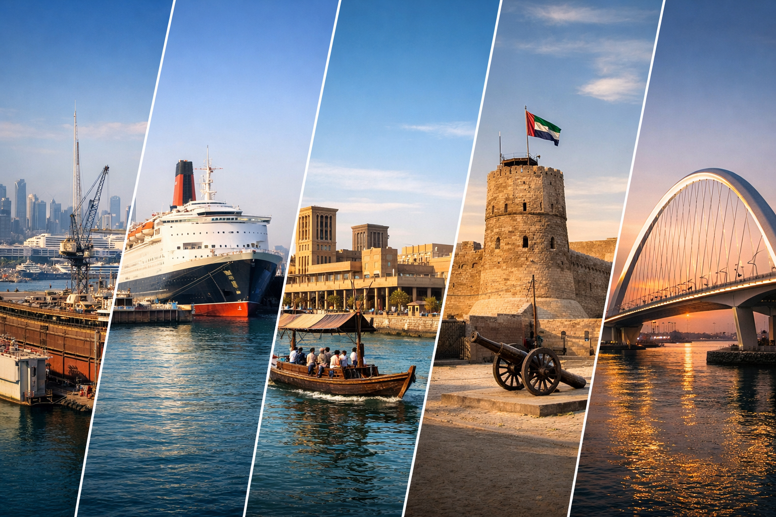 Landmarks in Dubai Maritime City