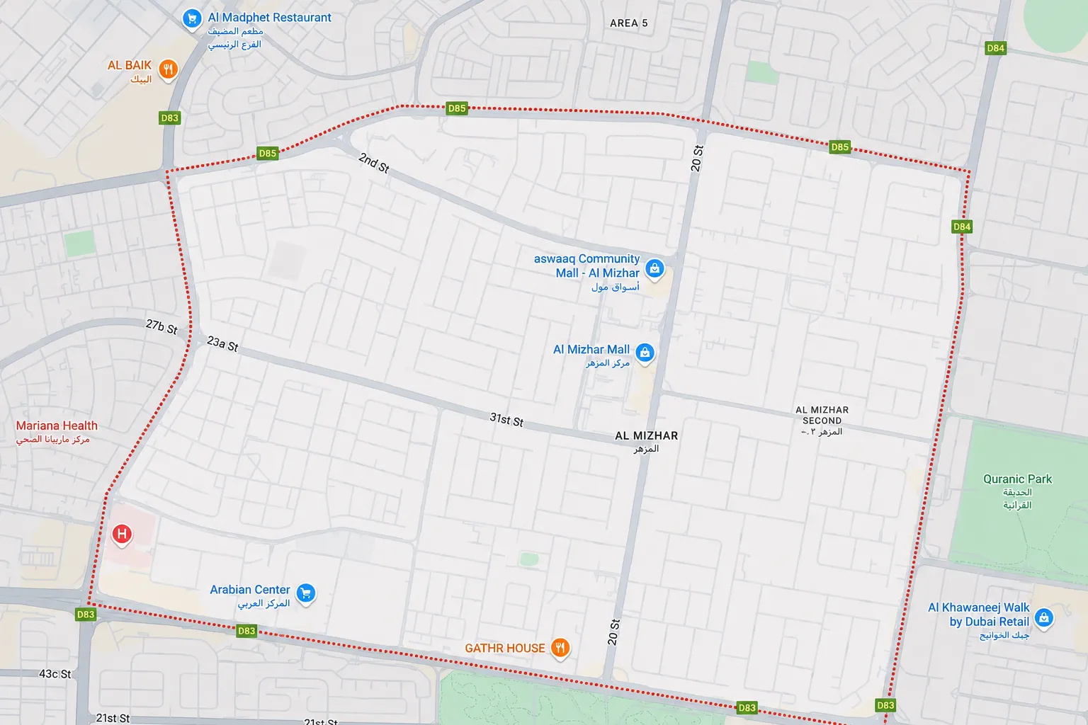 Location and connectivity in Al Mizhar