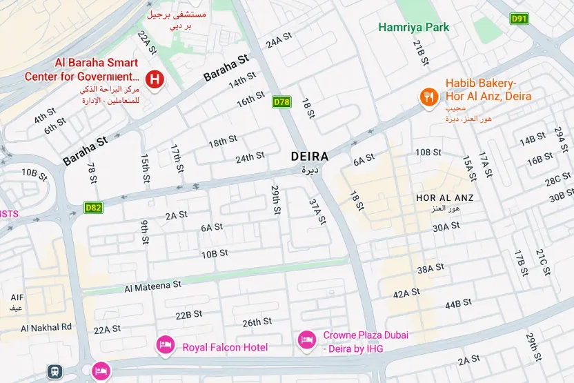 Location and connectivity in Deira