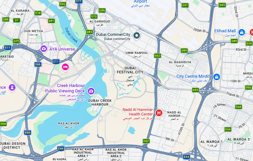 Location and connectivity in Dubai festival city