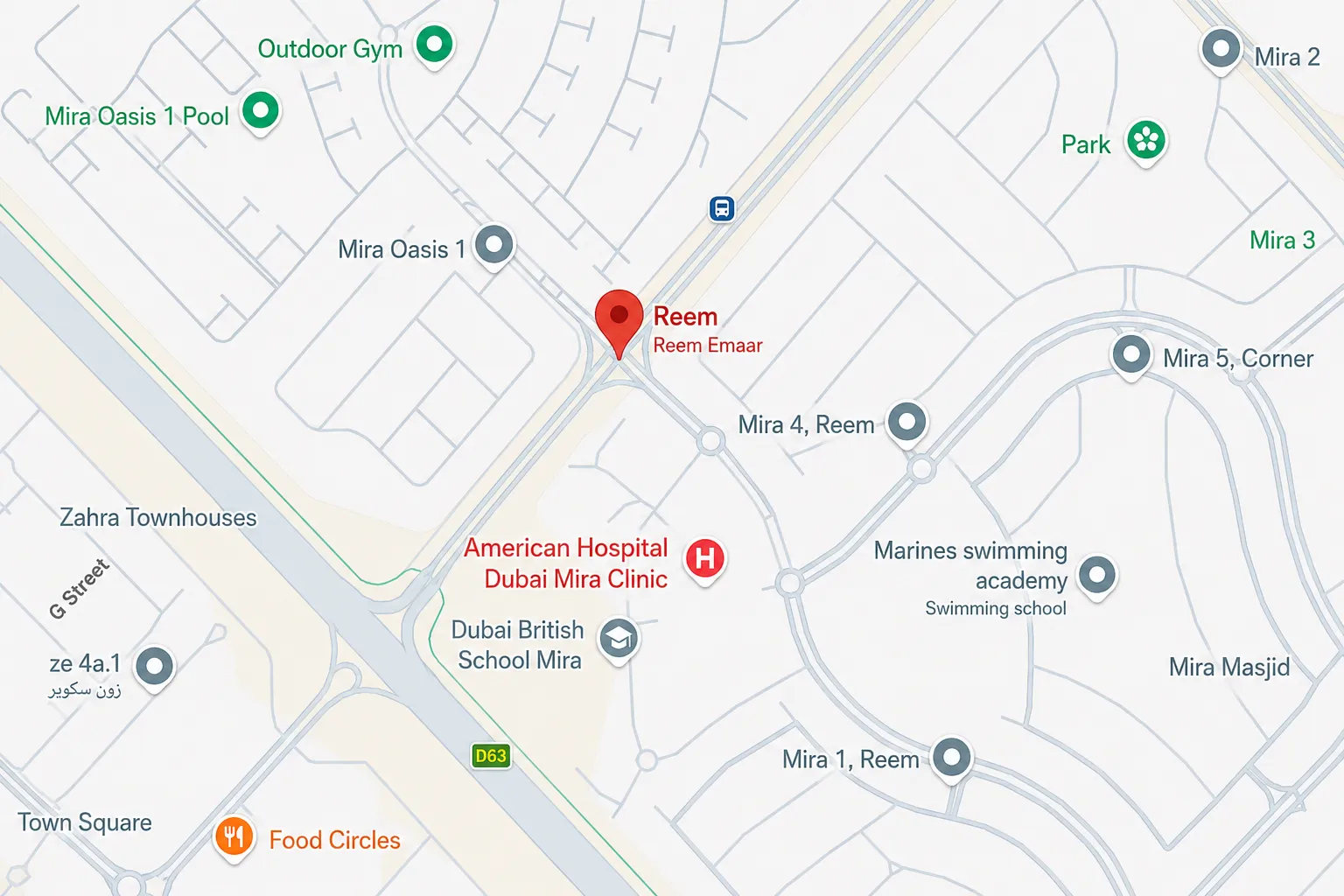 Location and connectivity in Reem