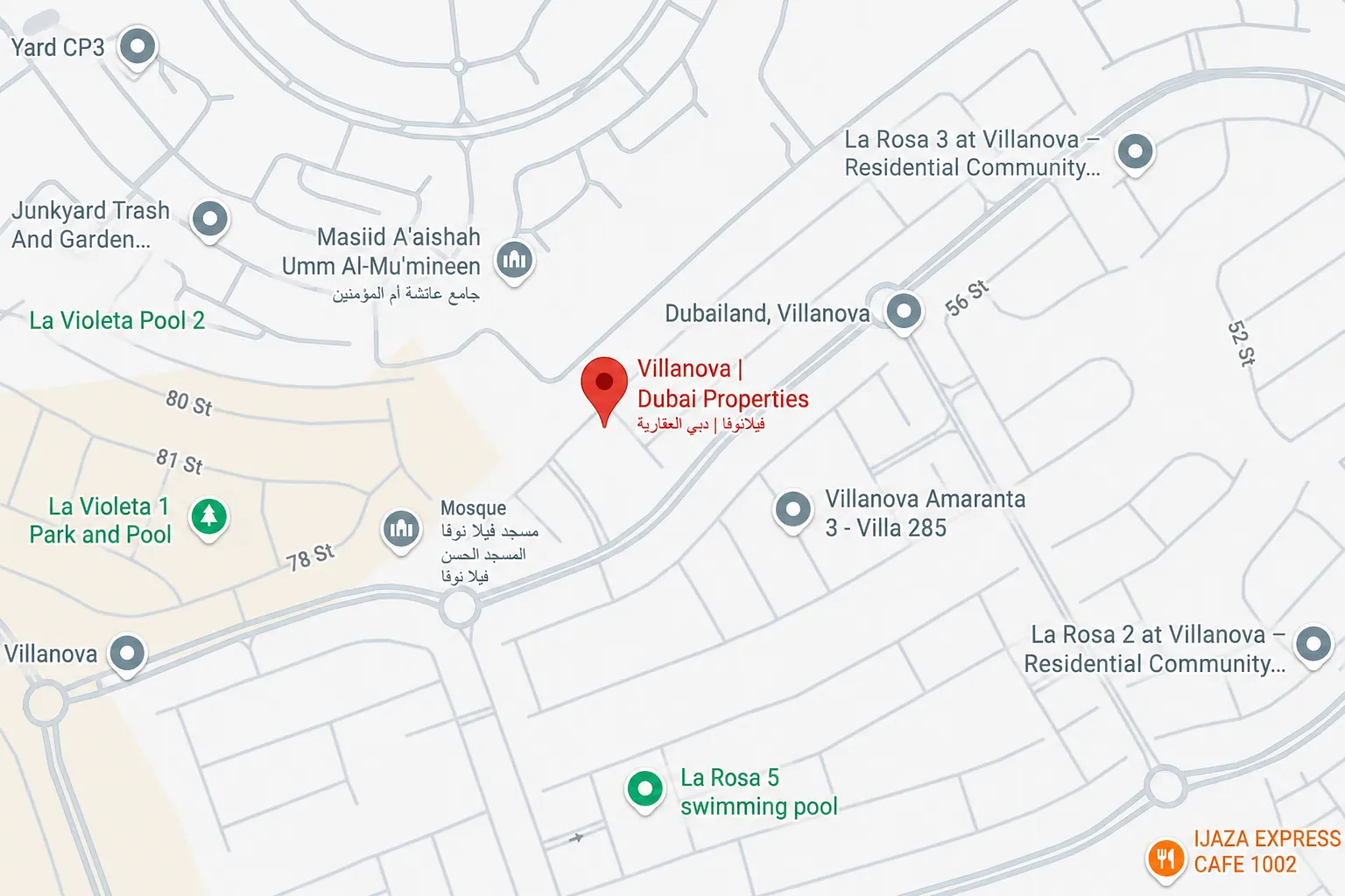 Location and connectivity in Villanova
