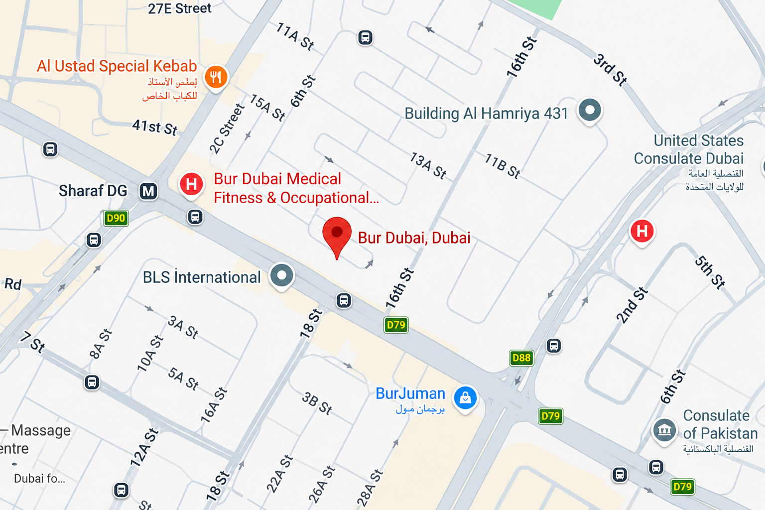 Location & connectivity in Bur Dubai