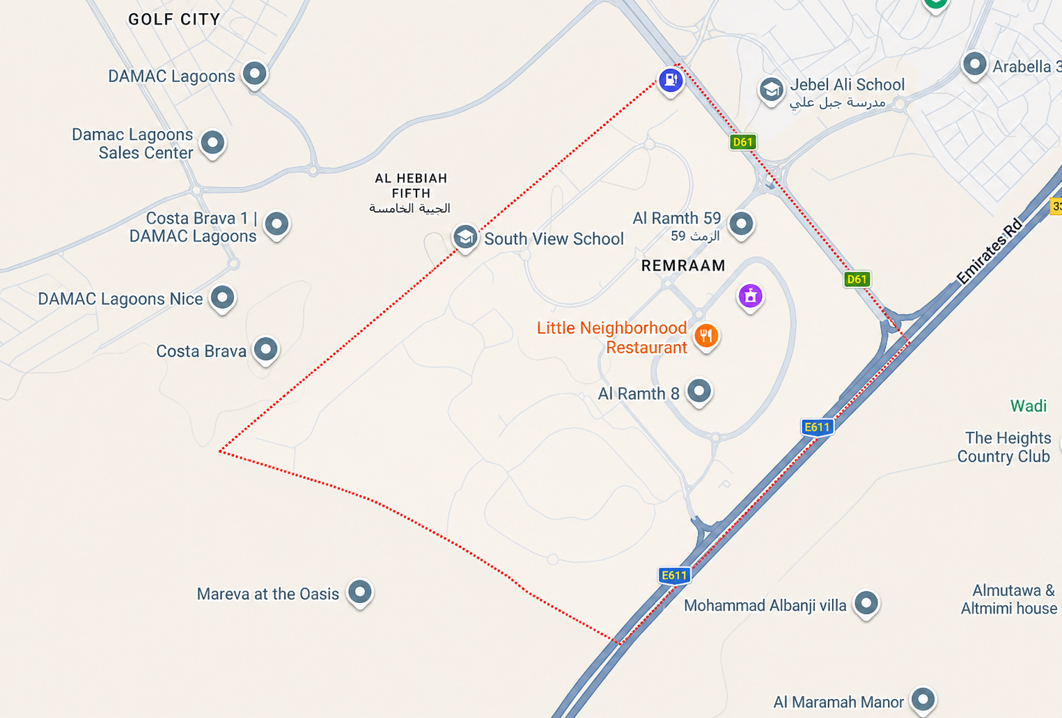Location & connectivity in Remraam