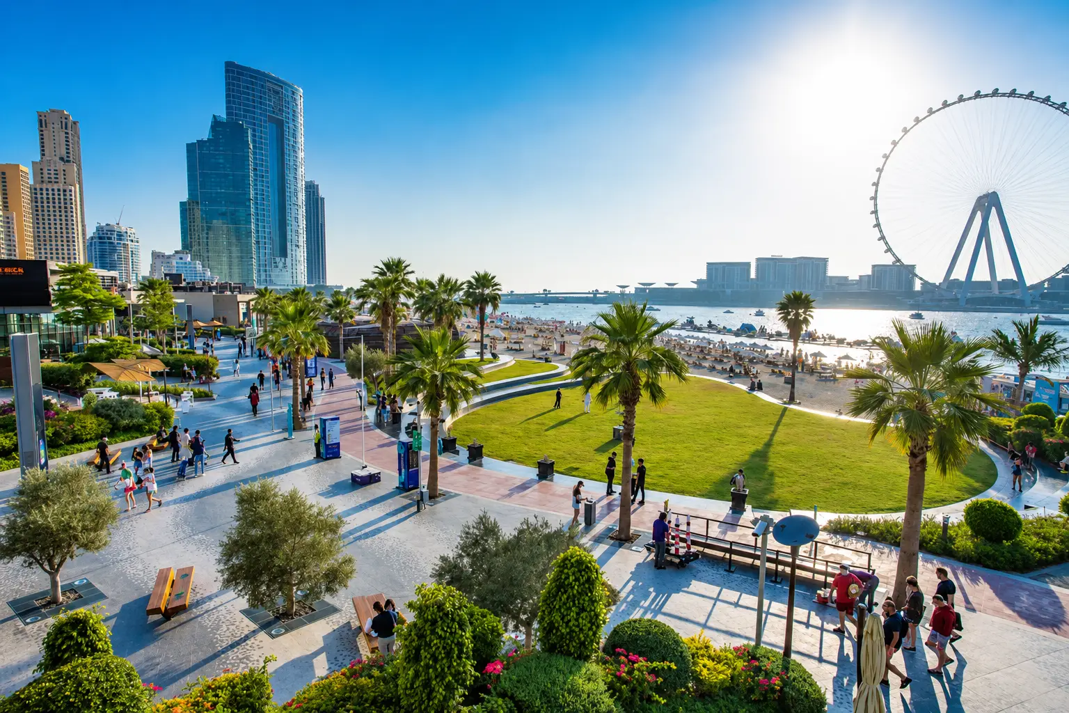 Outdoor spaces and parks in Jumeirah Beach Residence