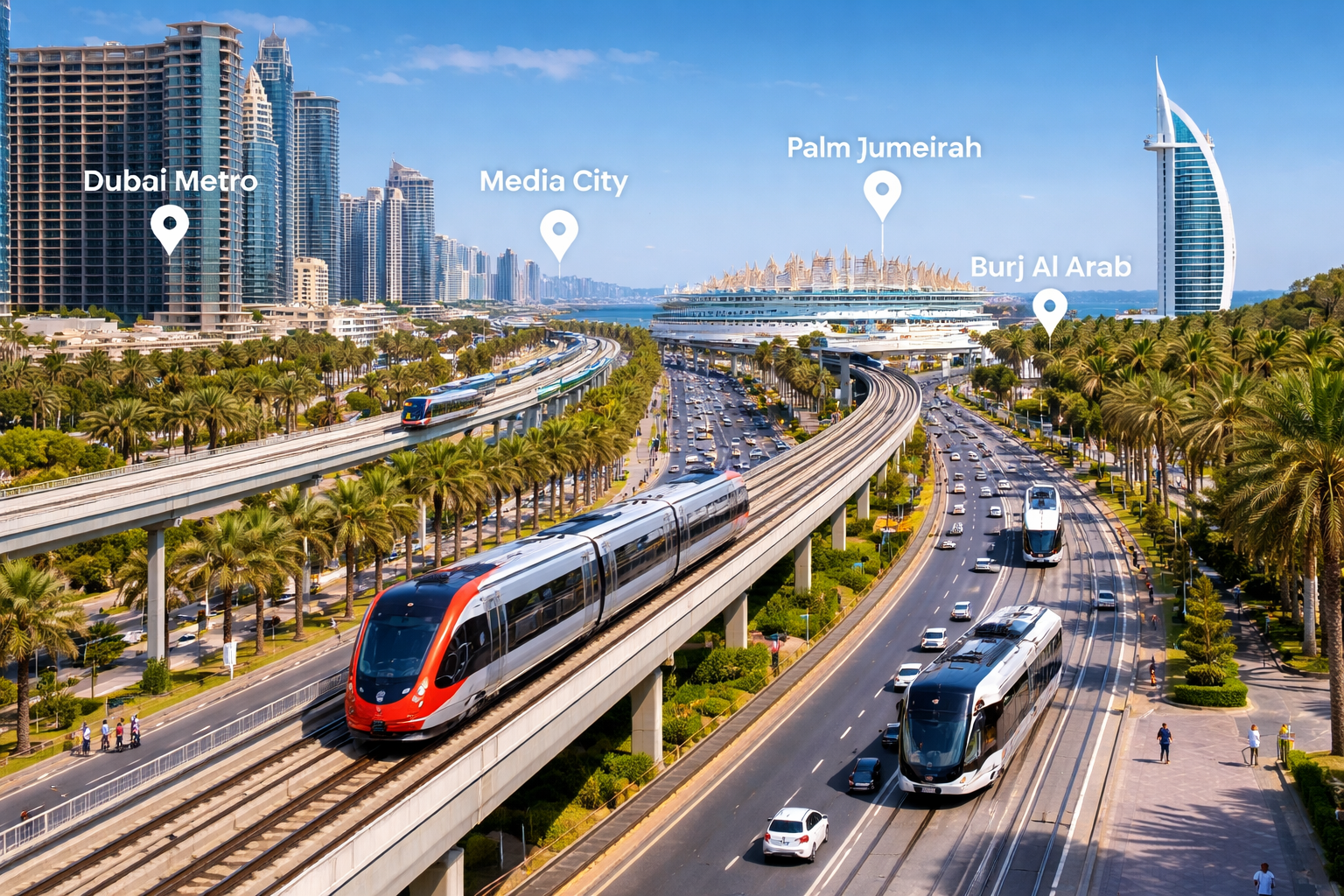 Transportation & parking in Al Sufouh 1