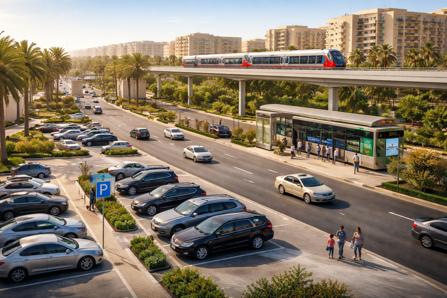 Transportation & parking in Dubailand