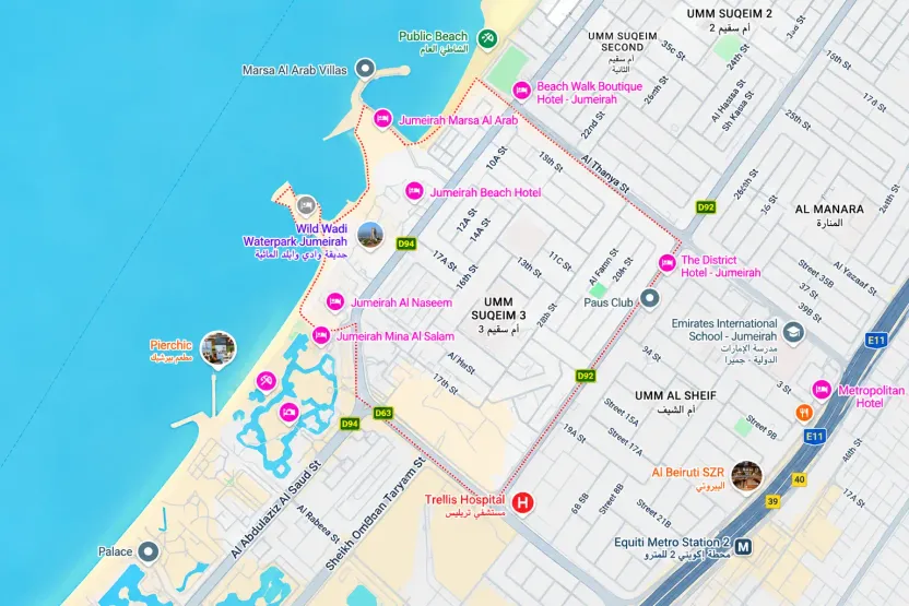Umm Suqeim 3 map