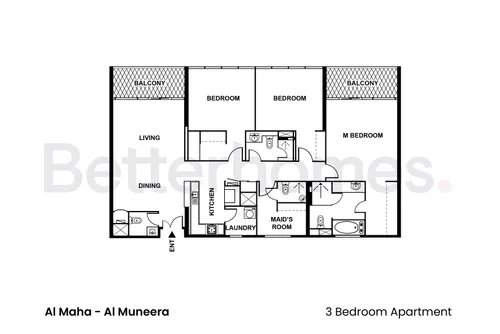 3 Bedrooms Apartment in Al Maha