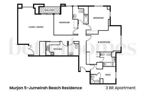 3 Bedrooms Apartment in Murjan 5