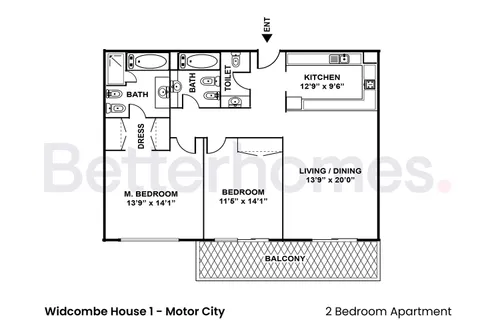 2 Bedrooms Apartment in Widcombe House 1