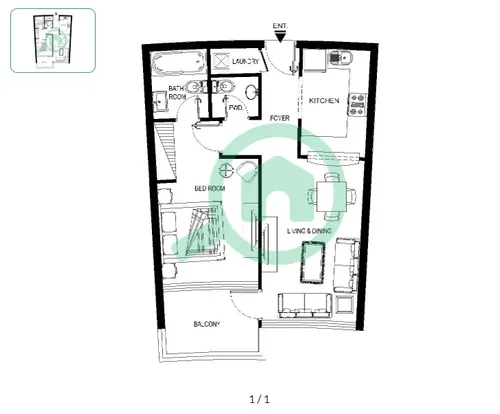 1 Bedroom Apartment in Dorra Bay