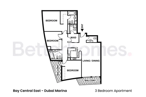 3 Bedrooms Apartment in Bay Central East