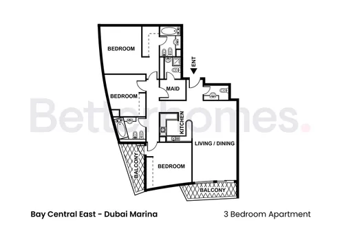 3 Bedrooms Apartment in Bay Central East