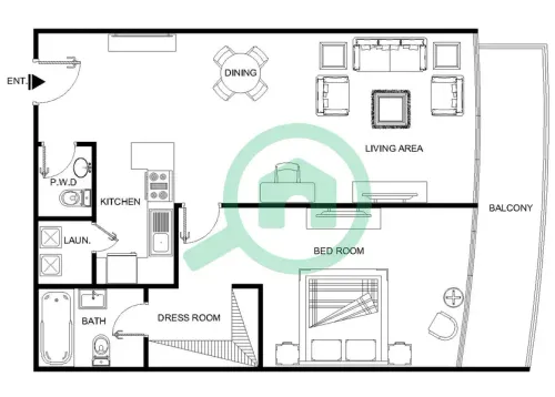 1 Bedroom Apartment in Concorde Tower
