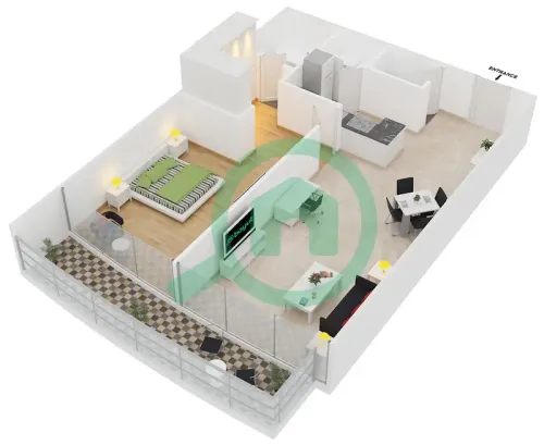 1 Bedroom Apartment in Concorde Tower