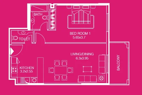 1 Bedroom Apartment in Tulip