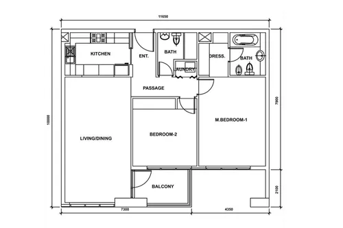 2 Bedrooms Apartment in The Palladium