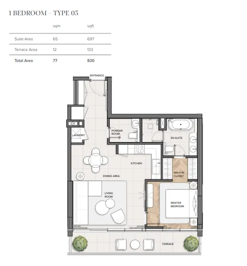 1 Bedroom Apartment in Residences Du Port