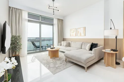 Palm views | Fully Furnished | Private Beach