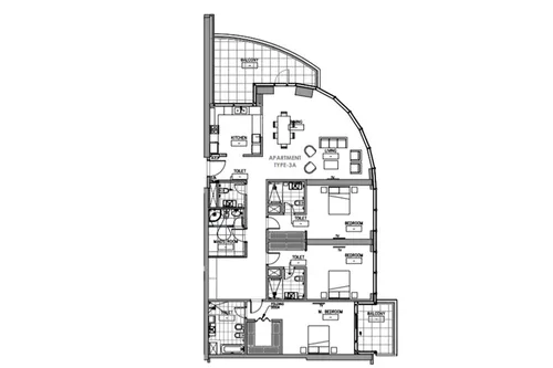 3 Bedrooms Apartment in Ariyana Tower