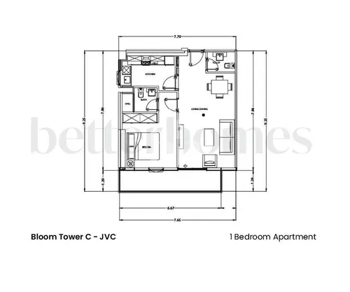 1 Bedroom Apartment in Bloom Towers C