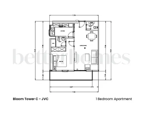 1 Bedroom Apartment in Bloom Towers C