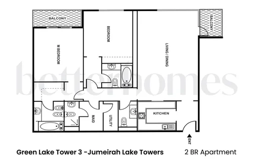 2 Bedrooms Apartment in Green Lakes Towers