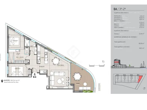 2 Bedrooms Apartment in Passeig del Port