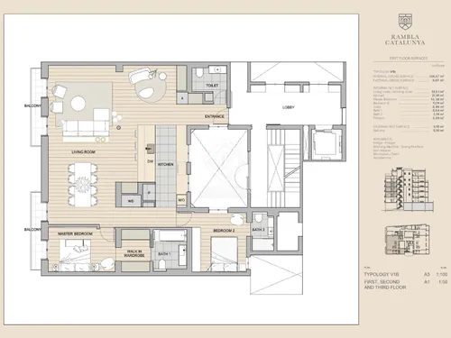 2 Bedrooms Apartment in Rambla Catalunya