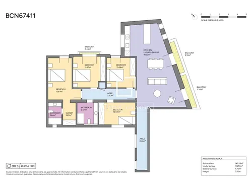 4 Bedrooms Apartment in Via Laietana