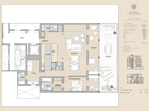 2 Bedrooms Apartment in Rambla Catalunya