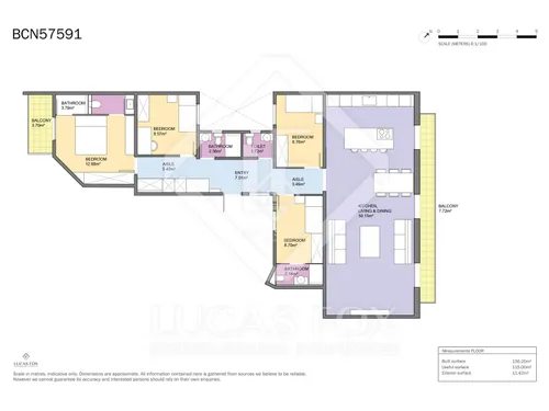 4 Bedrooms Apartment in Rosselló