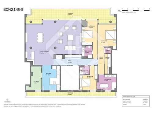 3 Bedrooms Apartment in Passeig Joan de Borbo