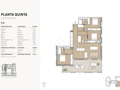 3 Bedrooms Apartment in Joan Miró